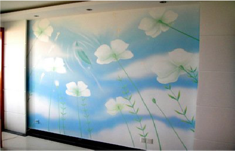 华容画墙绘怎么画好白云的蓬松感？