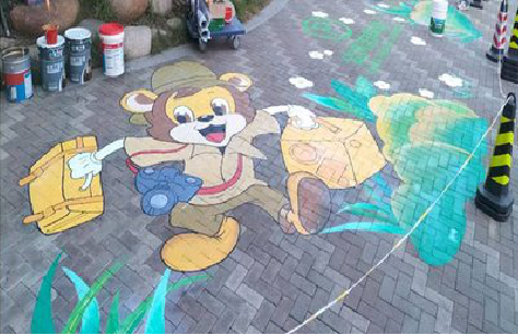 华容夏季画地面彩绘会遇到的问题