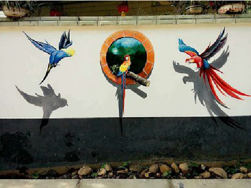 华容视觉错位-3D墙绘设计