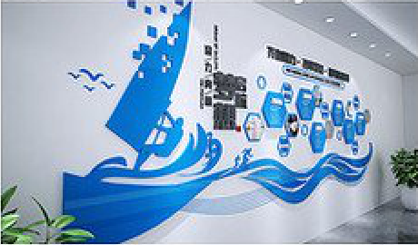 华容海浪主题文化墙如何设计？