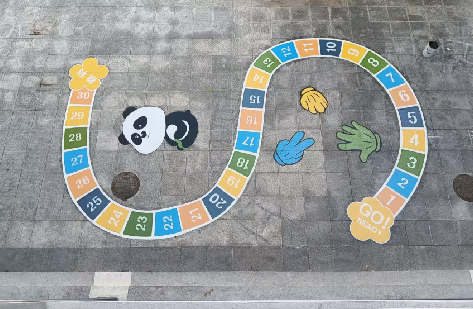 华容地面游戏彩绘