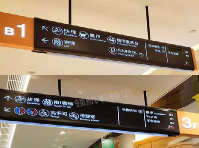 华容如何通过商场标识牌引导客流分布？