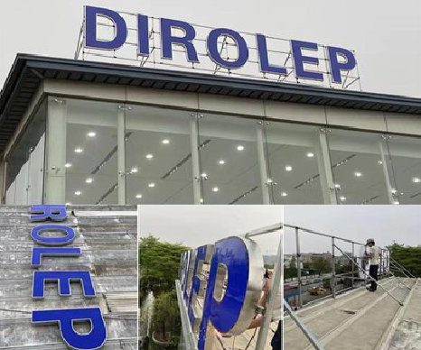 华容楼顶发光字安装的注意事项。